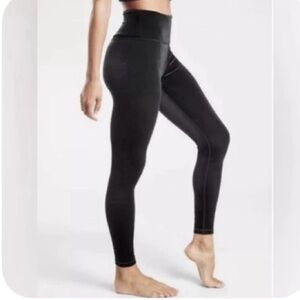🆕 🌿Athleta Elation Ultra High Rise Velvet Tight. Black. Size S. New with Tags